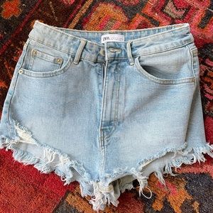 Zara high waisted jean shorts